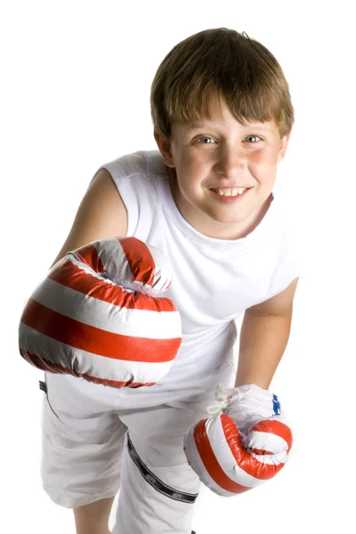 El chico es boxeo. —  Fotos de Stock