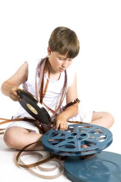 Winding up celluloid — Stock Photo, Image