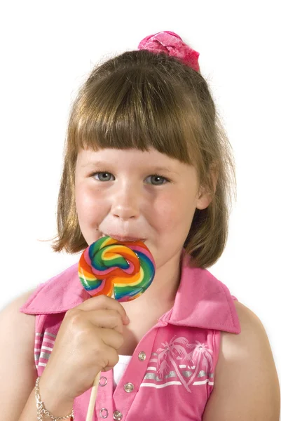 Chica con caramelo — Foto de Stock