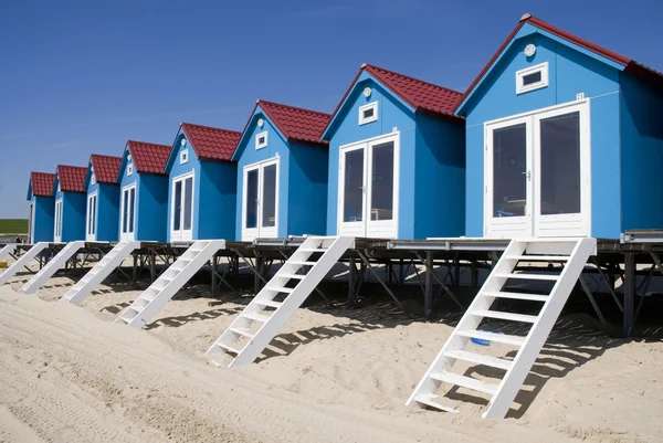 Blue beach domy — Stock fotografie