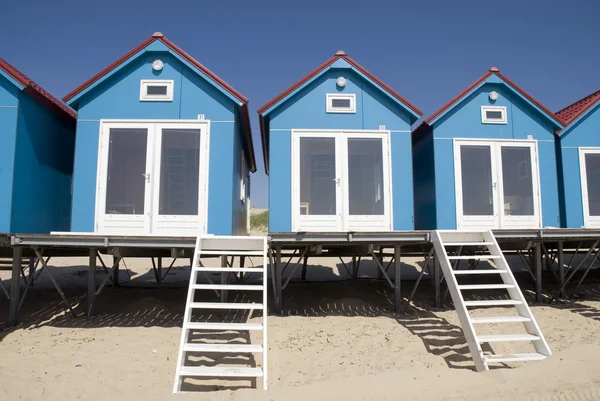 Colored houses on the beach — Stock Photo, Image