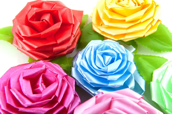 Silk roses — Stock Photo, Image