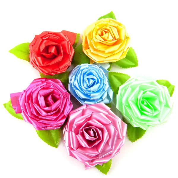 Silk roses — Stock Photo, Image