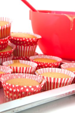 Red cupcakes clipart