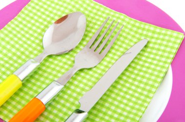 Colorful tableware clipart