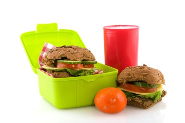 Healthy take away lunch box clipart