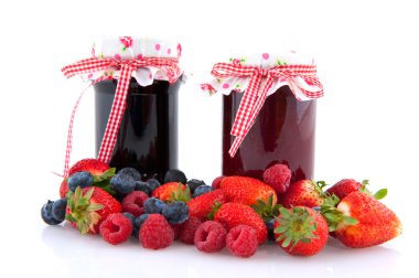 Jam with fruit clipart