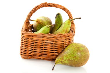 Basket pears clipart