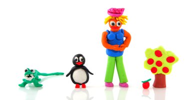 Clay puppets clipart