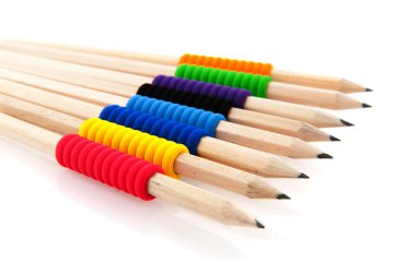 Pencils with colorful grip clipart