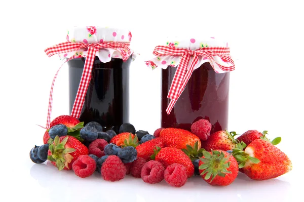 Jam with fruit — Stock Photo, Image