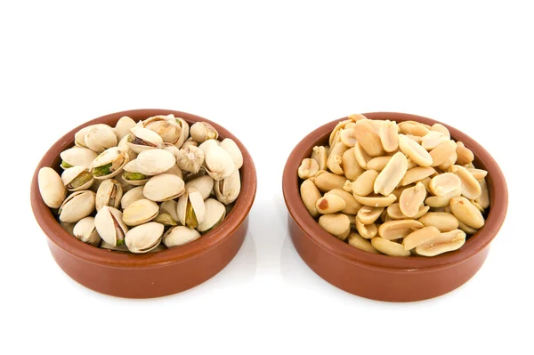 Pistachios and peanuts — Stock Photo, Image