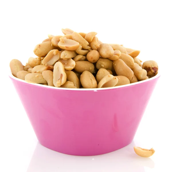 Bowl with peanuts — Stock Photo, Image