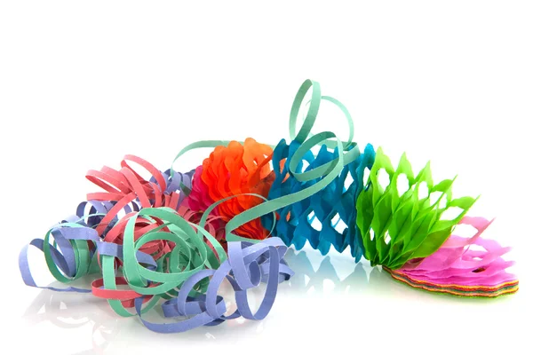 Garland and party streamers — Stock Photo, Image