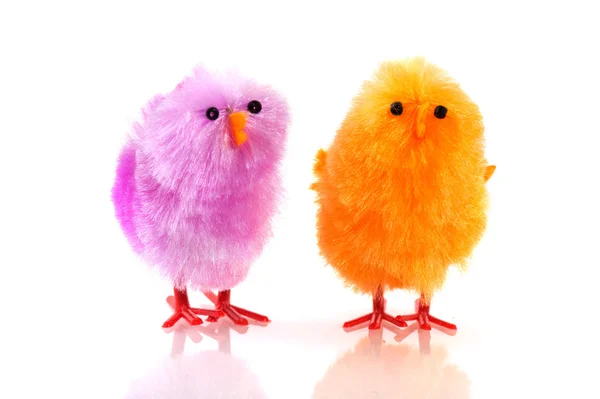 Färgglad påsk kycklingar — Stockfoto