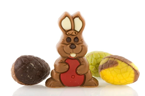 Шоколадный пасхальный заяц — стоковое фото