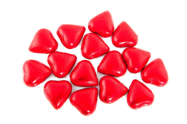 Chocolate candy hearts — Stock Photo, Image