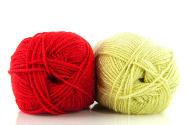 Red and green wool — Stock Photo, Image