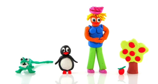 Clay puppets — Stock Photo, Image