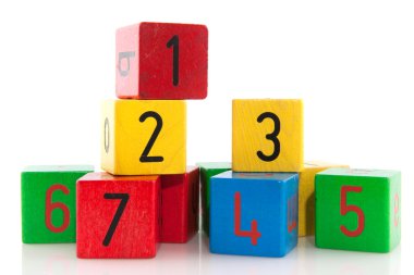 Blocks with numbers clipart