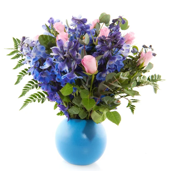 Bouquet bleu et rose — Photo