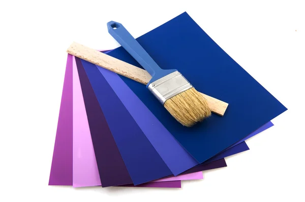 Δείγματα χρωμάτων με πινέλο — Φωτογραφία Αρχείου