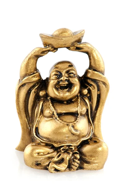 Смешной золотой Будда — стоковое фото