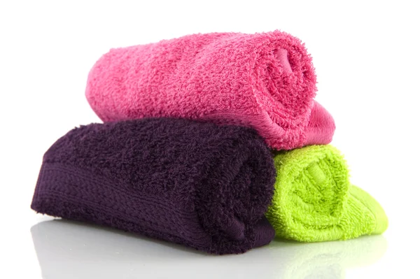 Färgglada rullade handdukar — Stockfoto