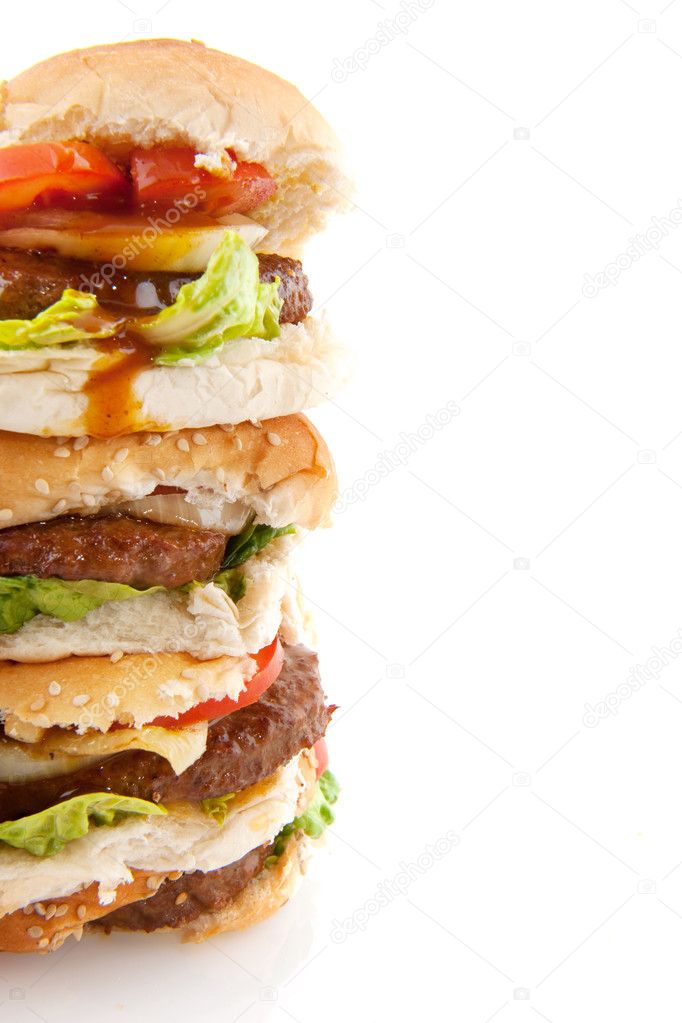 Pile of hamburgers — Stock Photo © ivonnewierink #2564238