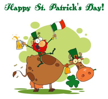 Greeting Of A Leprechaun clipart