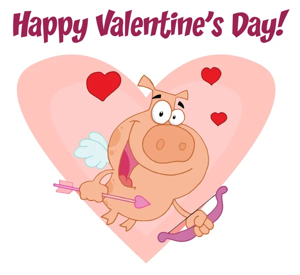 Valentine's Day Pig — Stock Photo, Image