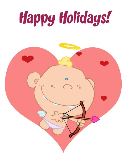 Amor wünscht Ihnen frohe Feiertage! — Stockfoto