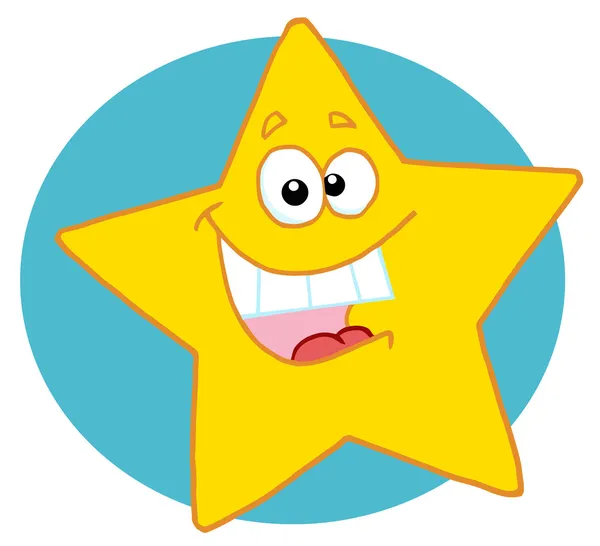 Glad gul stjärna — Stockfoto