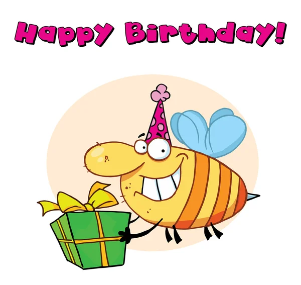 Happy birthday bee — Stock Photo, Image