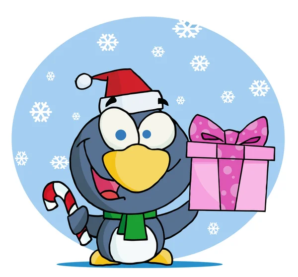 Vánoční tučňák — Stock fotografie