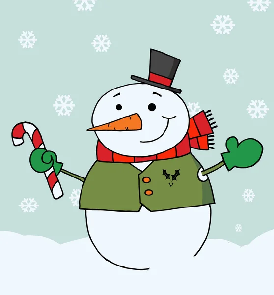 Счастливый Снеговик — стоковое фото