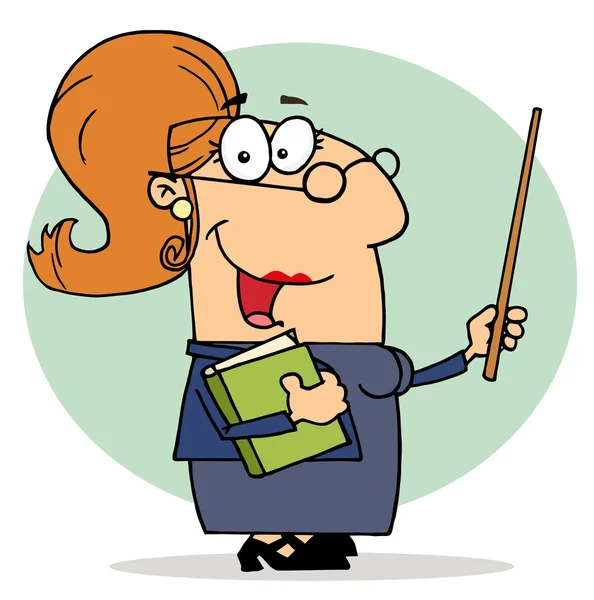 Cartoon Teacher Woman — Stock Photo, Image