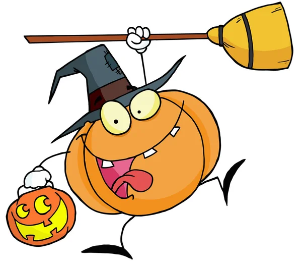 Мультфильм персонаж Хэллоуин счастливая тыковка — стоковое фото