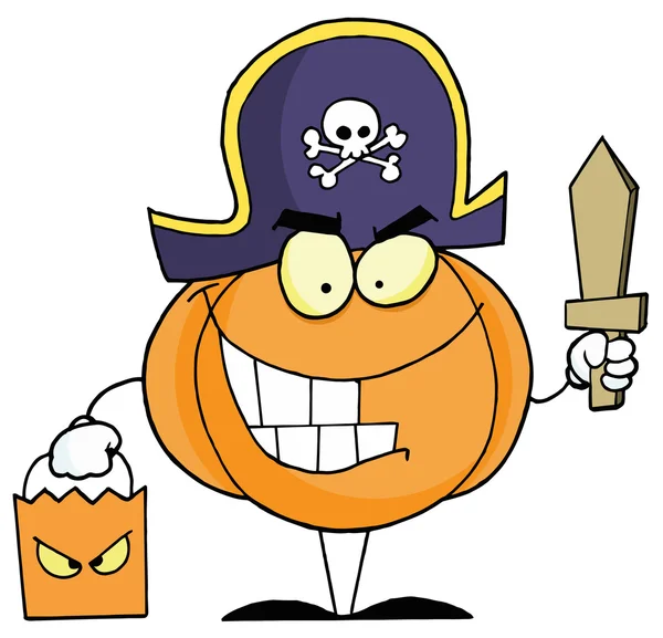 Cartoon character halloween pumkin — Stock Photo, Image