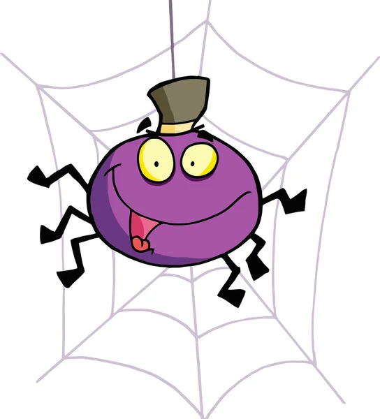 Kreslená postava pavouk happy — Stock fotografie