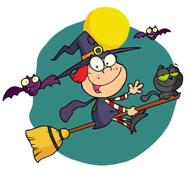 Halloween beetje witch — Stockfoto