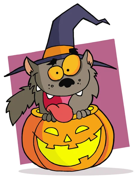 Cartoon character halloween werewolf — Stock Photo, Image