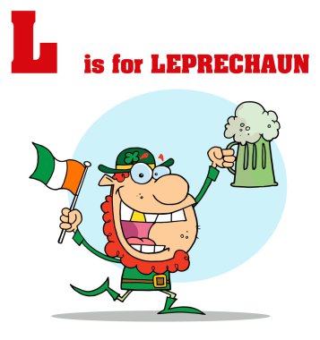 Funny Cartoons Alphabet with Text-L clipart