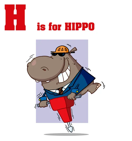 Funny Cartoons Alphabet with Text-H — Stock Photo, Image