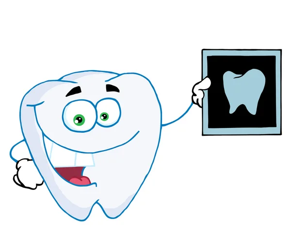 Щасливий зуб з рентгенівським — стокове фото