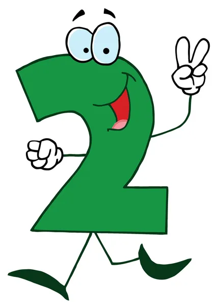 Números engraçados dos desenhos animados-2 — Fotografia de Stock