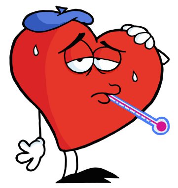 Sick Red Heart With clipart