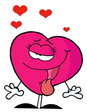 Pink Female Heart In Love clipart