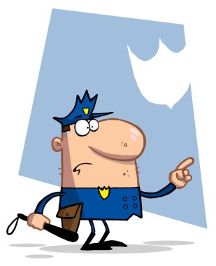 Police Officer Pointing clipart