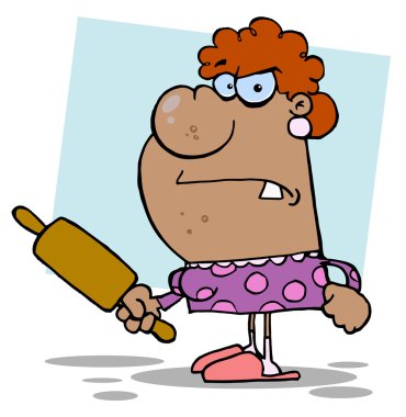 Angry African American Wife clipart